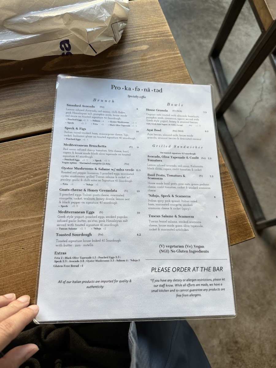 Menu - Procaffeinated photo 3