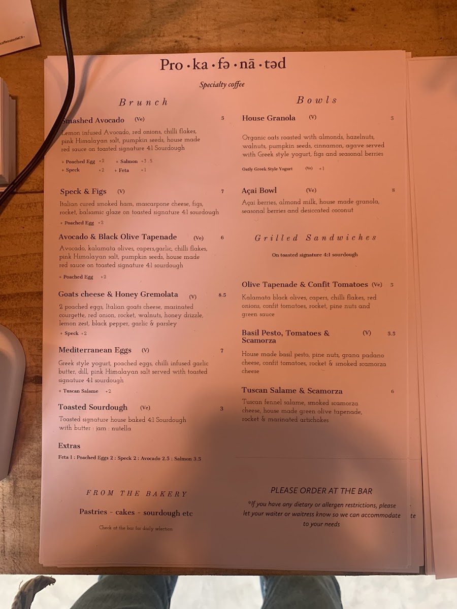 Menu - Procaffeinated photo 6